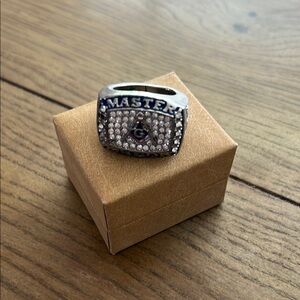 Mason Silver Statement Ring with Intricate Design